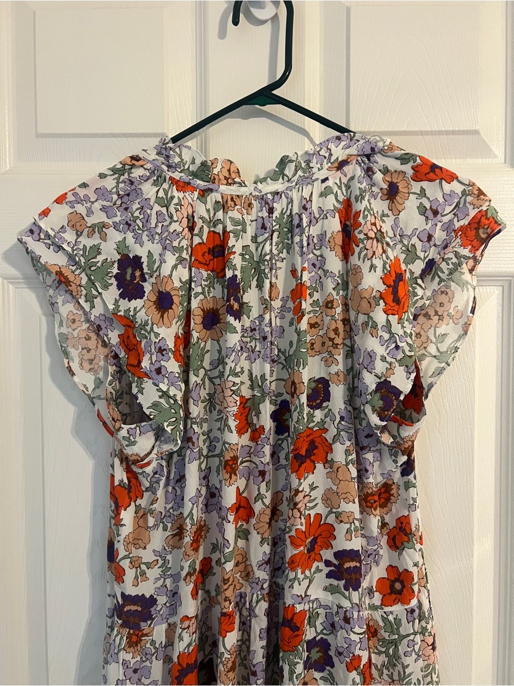 Veronica Beard Floral Boho Tiered Mini Dress Cottagecore Prairie Women’s 6 - Picture 8 of 10